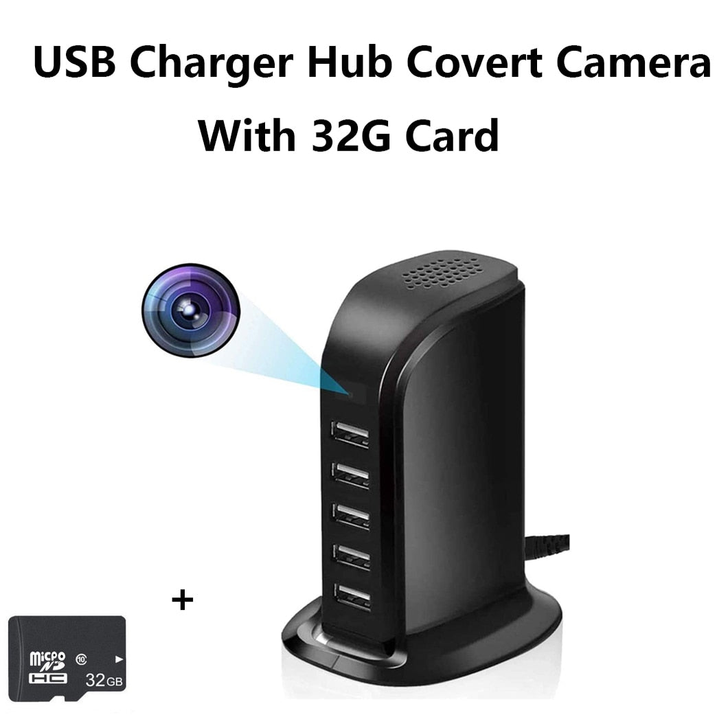 5 USB Port Charger Hub Convert Mini Wifi Camera