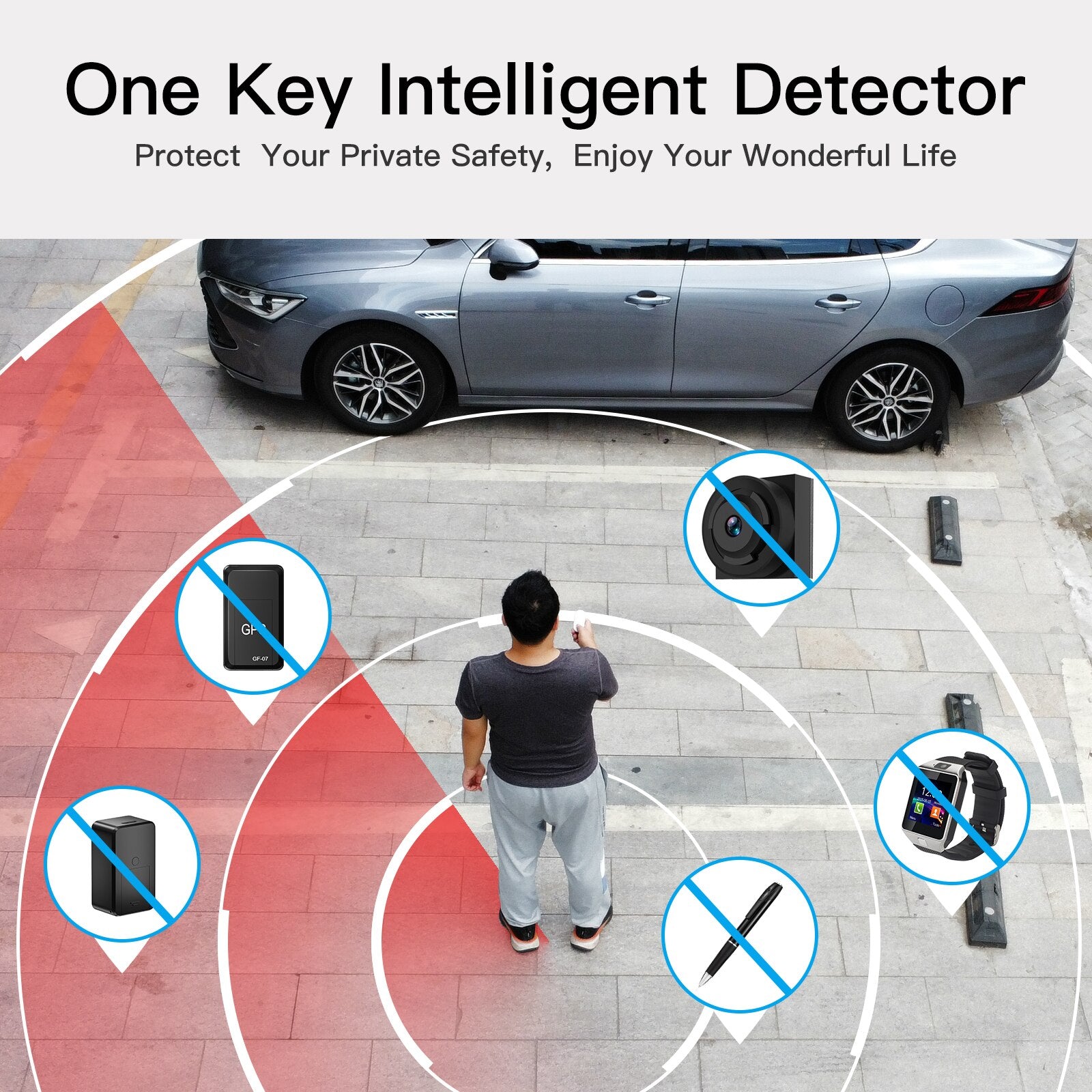 GPS Tracker Hidden Camera Anti-Spy Bug Detector